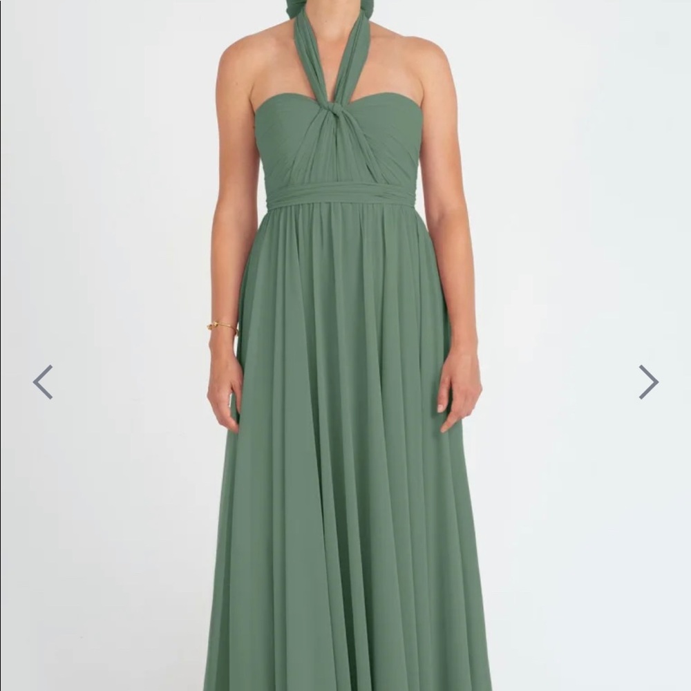 Nwt Jenny Yoo Mira convertible eucalyptus size 12